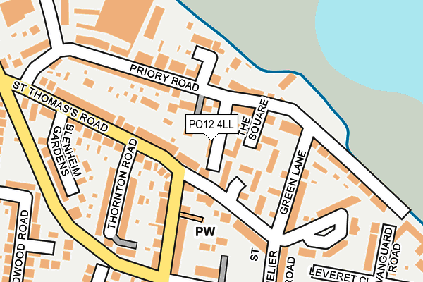 PO12 4LL map - OS OpenMap – Local (Ordnance Survey) PO12 4LL map - OS OpenMap – Local (Ordnance Survey)