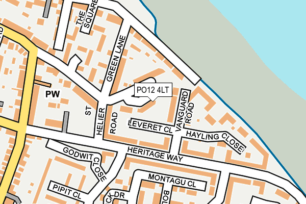 PO12 4LT map - OS OpenMap – Local (Ordnance Survey) PO12 4LT map - OS OpenMap – Local (Ordnance Survey)