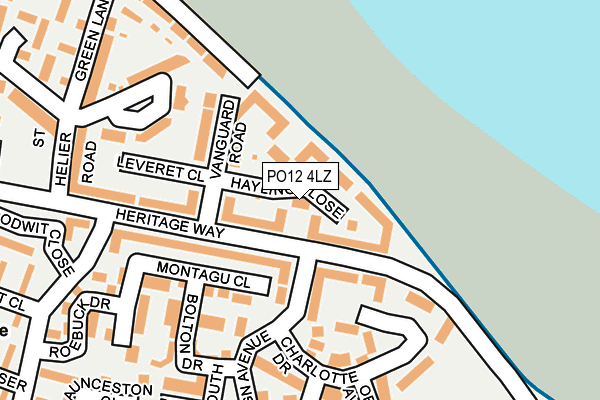 PO12 4LZ map - OS OpenMap – Local (Ordnance Survey) PO12 4LZ map - OS OpenMap – Local (Ordnance Survey)