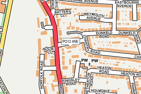 PO12 4NE map - OS OpenMap – Local (Ordnance Survey) PO12 4NE map - OS OpenMap – Local (Ordnance Survey)