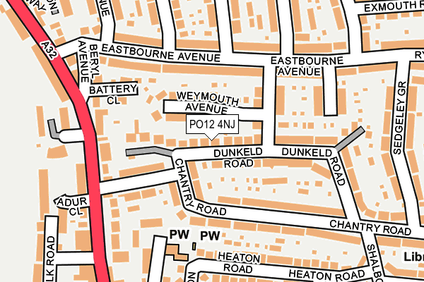 PO12 4NJ map - OS OpenMap – Local (Ordnance Survey) PO12 4NJ map - OS OpenMap – Local (Ordnance Survey)