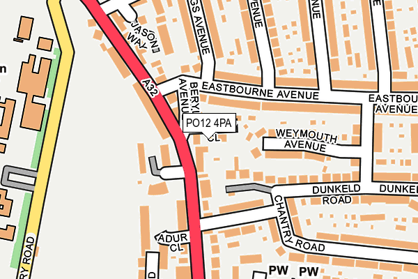 PO12 4PA map - OS OpenMap – Local (Ordnance Survey) PO12 4PA map - OS OpenMap – Local (Ordnance Survey)