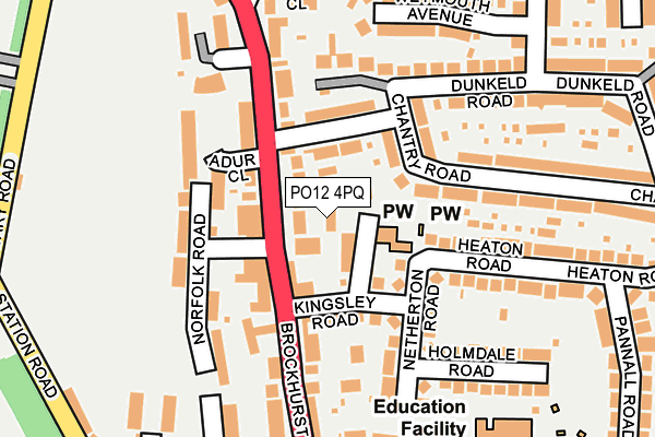 PO12 4PQ map - OS OpenMap – Local (Ordnance Survey) PO12 4PQ map - OS OpenMap – Local (Ordnance Survey)