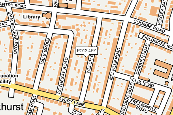 PO12 4PZ map - OS OpenMap – Local (Ordnance Survey) PO12 4PZ map - OS OpenMap – Local (Ordnance Survey)