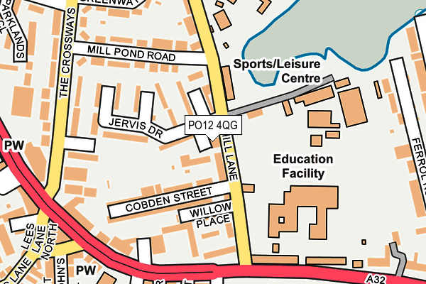 PO12 4QG map - OS OpenMap – Local (Ordnance Survey) PO12 4QG map - OS OpenMap – Local (Ordnance Survey)