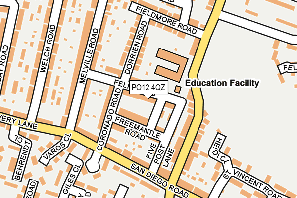 PO12 4QZ map - OS OpenMap – Local (Ordnance Survey) PO12 4QZ map - OS OpenMap – Local (Ordnance Survey)