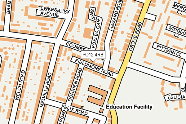 PO12 4RB map - OS OpenMap – Local (Ordnance Survey) PO12 4RB map - OS OpenMap – Local (Ordnance Survey)