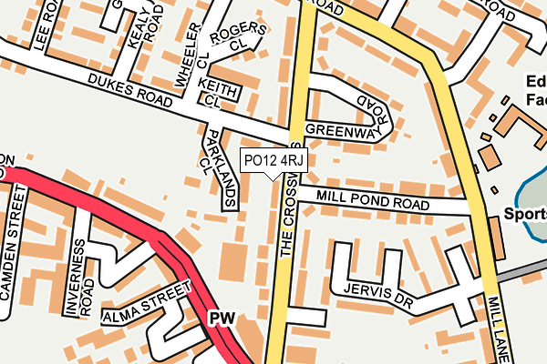 PO12 4RJ map - OS OpenMap – Local (Ordnance Survey) PO12 4RJ map - OS OpenMap – Local (Ordnance Survey)
