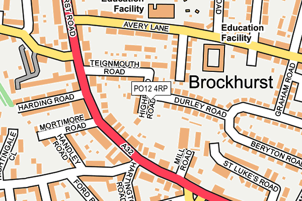 PO12 4RP map - OS OpenMap – Local (Ordnance Survey) PO12 4RP map - OS OpenMap – Local (Ordnance Survey)
