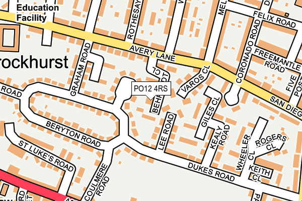 PO12 4RS map - OS OpenMap – Local (Ordnance Survey) PO12 4RS map - OS OpenMap – Local (Ordnance Survey)