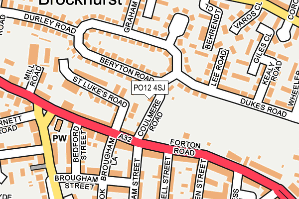 PO12 4SJ map - OS OpenMap – Local (Ordnance Survey) PO12 4SJ map - OS OpenMap – Local (Ordnance Survey)
