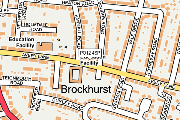 PO12 4SP map - OS OpenMap – Local (Ordnance Survey) PO12 4SP map - OS OpenMap – Local (Ordnance Survey)