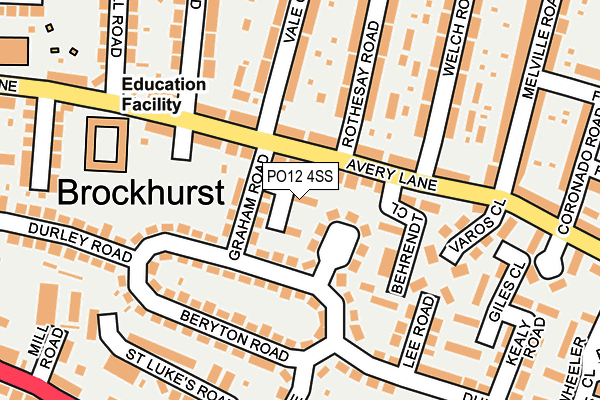 PO12 4SS map - OS OpenMap – Local (Ordnance Survey) PO12 4SS map - OS OpenMap – Local (Ordnance Survey)
