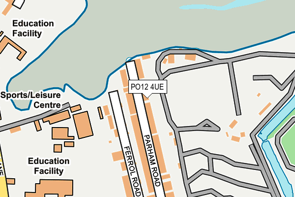 PO12 4UE map - OS OpenMap – Local (Ordnance Survey) PO12 4UE map - OS OpenMap – Local (Ordnance Survey)