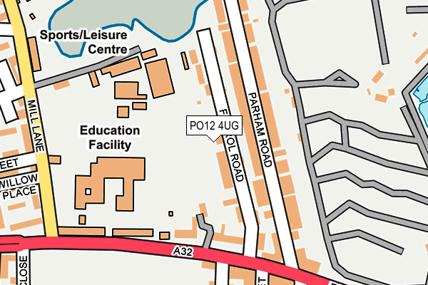 PO12 4UG map - OS OpenMap – Local (Ordnance Survey) PO12 4UG map - OS OpenMap – Local (Ordnance Survey)