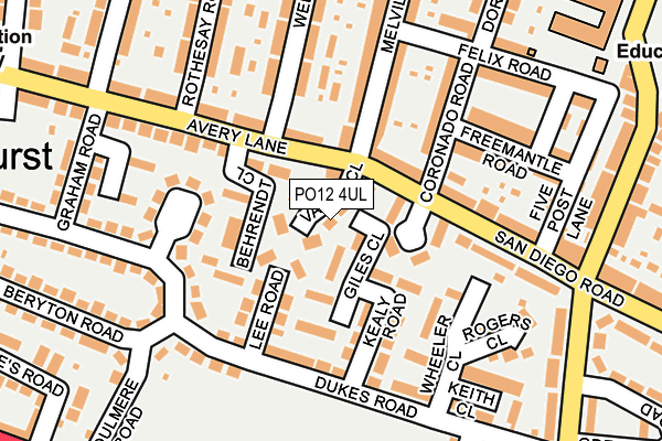 PO12 4UL map - OS OpenMap – Local (Ordnance Survey) PO12 4UL map - OS OpenMap – Local (Ordnance Survey)