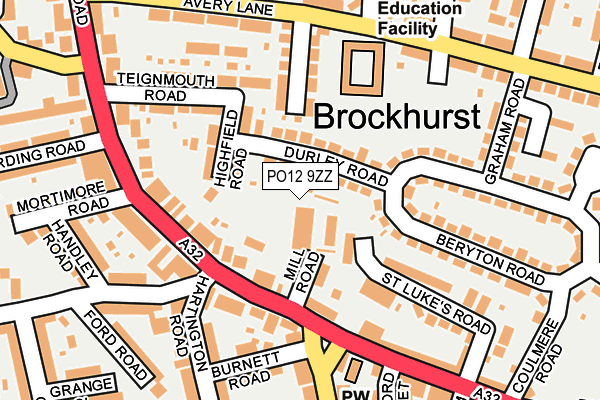PO12 9ZZ map - OS OpenMap – Local (Ordnance Survey) PO12 9ZZ map - OS OpenMap – Local (Ordnance Survey)