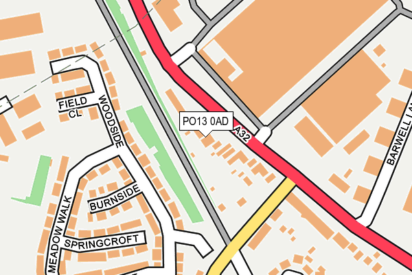 PO13 0AD map - OS OpenMap – Local (Ordnance Survey) PO13 0AD map - OS OpenMap – Local (Ordnance Survey)