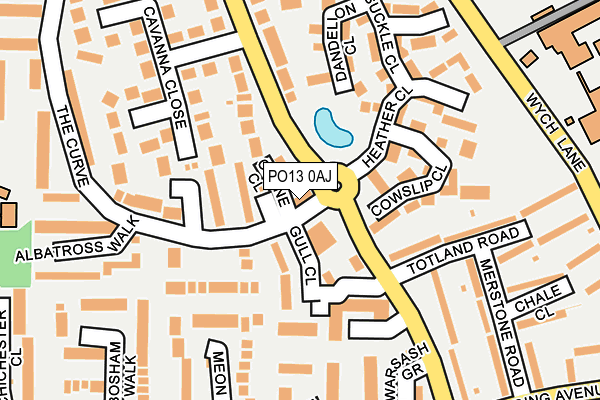 PO13 0AJ map - OS OpenMap – Local (Ordnance Survey) PO13 0AJ map - OS OpenMap – Local (Ordnance Survey)