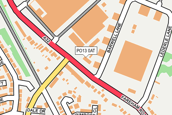 PO13 0AT map - OS OpenMap – Local (Ordnance Survey) PO13 0AT map - OS OpenMap – Local (Ordnance Survey)