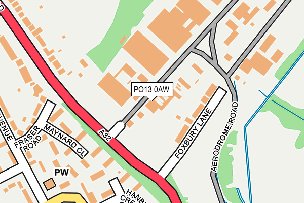 PO13 0AW map - OS OpenMap – Local (Ordnance Survey) PO13 0AW map - OS OpenMap – Local (Ordnance Survey)