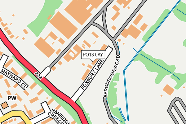 PO13 0AY map - OS OpenMap – Local (Ordnance Survey) PO13 0AY map - OS OpenMap – Local (Ordnance Survey)