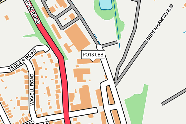PO13 0BB map - OS OpenMap – Local (Ordnance Survey) PO13 0BB map - OS OpenMap – Local (Ordnance Survey)