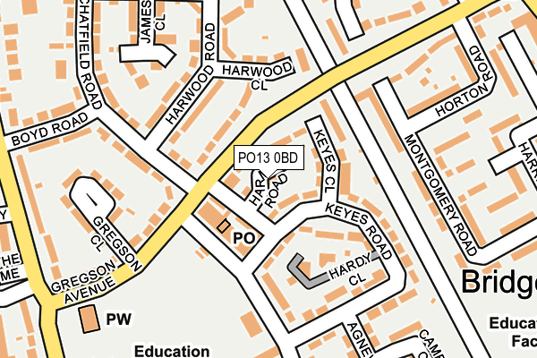 PO13 0BD map - OS OpenMap – Local (Ordnance Survey) PO13 0BD map - OS OpenMap – Local (Ordnance Survey)