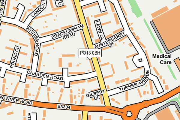 PO13 0BH map - OS OpenMap – Local (Ordnance Survey) PO13 0BH map - OS OpenMap – Local (Ordnance Survey)