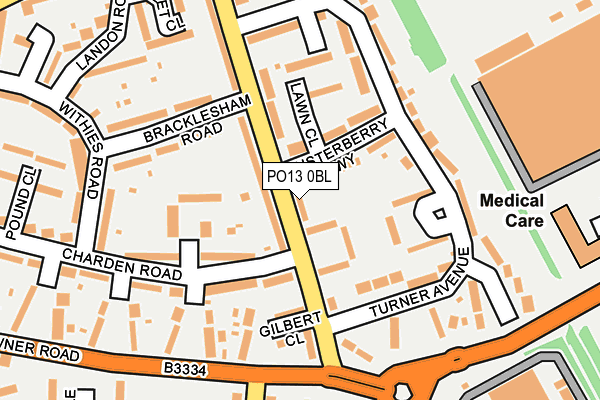 PO13 0BL map - OS OpenMap – Local (Ordnance Survey) PO13 0BL map - OS OpenMap – Local (Ordnance Survey)