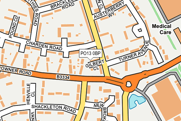 PO13 0BP map - OS OpenMap – Local (Ordnance Survey) PO13 0BP map - OS OpenMap – Local (Ordnance Survey)