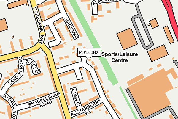 PO13 0BX map - OS OpenMap – Local (Ordnance Survey) PO13 0BX map - OS OpenMap – Local (Ordnance Survey)