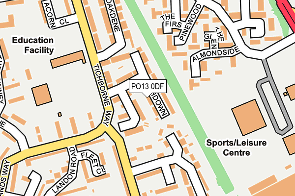 PO13 0DF map - OS OpenMap – Local (Ordnance Survey) PO13 0DF map - OS OpenMap – Local (Ordnance Survey)