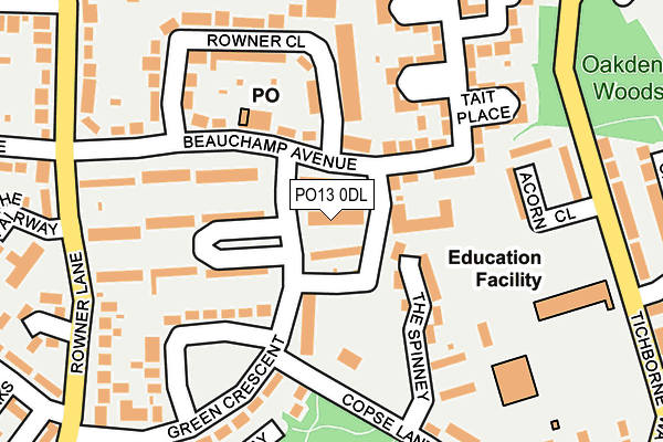 PO13 0DL map - OS OpenMap – Local (Ordnance Survey) PO13 0DL map - OS OpenMap – Local (Ordnance Survey)