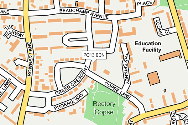 PO13 0DN map - OS OpenMap – Local (Ordnance Survey) PO13 0DN map - OS OpenMap – Local (Ordnance Survey)