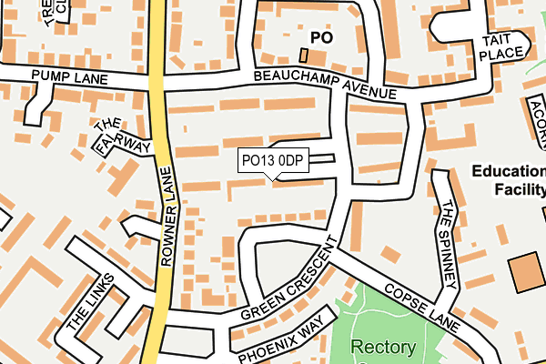 PO13 0DP map - OS OpenMap – Local (Ordnance Survey) PO13 0DP map - OS OpenMap – Local (Ordnance Survey)