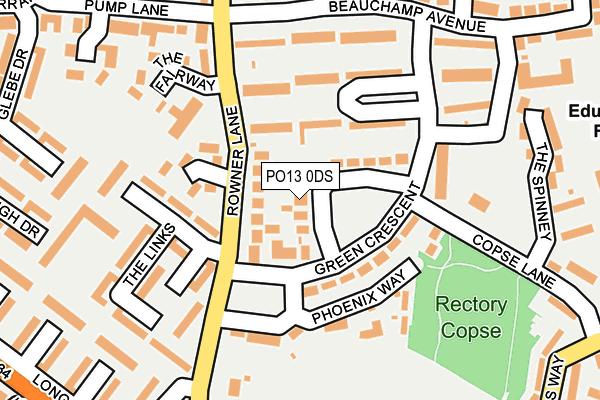 PO13 0DS map - OS OpenMap – Local (Ordnance Survey) PO13 0DS map - OS OpenMap – Local (Ordnance Survey)