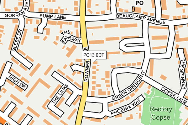 PO13 0DT map - OS OpenMap – Local (Ordnance Survey) PO13 0DT map - OS OpenMap – Local (Ordnance Survey)
