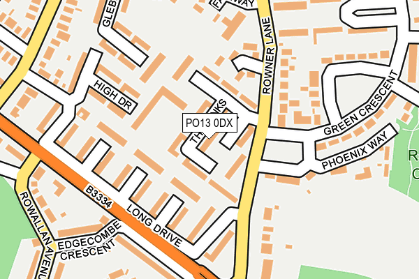 PO13 0DX map - OS OpenMap – Local (Ordnance Survey) PO13 0DX map - OS OpenMap – Local (Ordnance Survey)