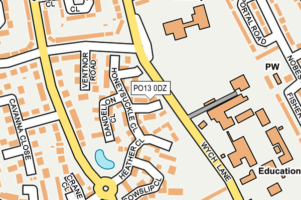 PO13 0DZ map - OS OpenMap – Local (Ordnance Survey) PO13 0DZ map - OS OpenMap – Local (Ordnance Survey)
