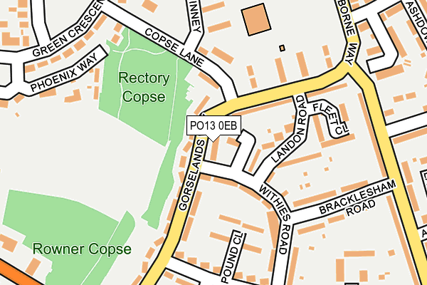 PO13 0EB map - OS OpenMap – Local (Ordnance Survey)