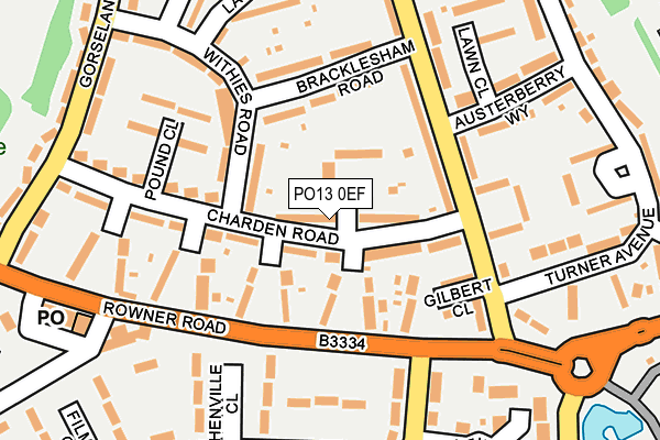 PO13 0EF map - OS OpenMap – Local (Ordnance Survey) PO13 0EF map - OS OpenMap – Local (Ordnance Survey)