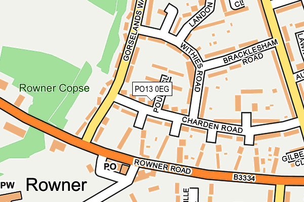 PO13 0EG map - OS OpenMap – Local (Ordnance Survey) PO13 0EG map - OS OpenMap – Local (Ordnance Survey)