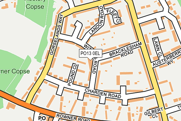PO13 0EL map - OS OpenMap – Local (Ordnance Survey) PO13 0EL map - OS OpenMap – Local (Ordnance Survey)