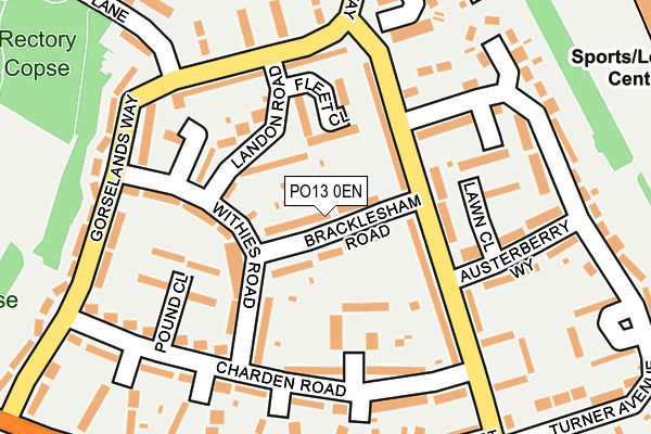 PO13 0EN map - OS OpenMap – Local (Ordnance Survey) PO13 0EN map - OS OpenMap – Local (Ordnance Survey)