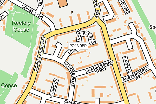 PO13 0EP map - OS OpenMap – Local (Ordnance Survey) PO13 0EP map - OS OpenMap – Local (Ordnance Survey)