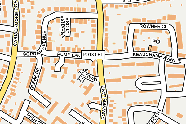 PO13 0ET map - OS OpenMap – Local (Ordnance Survey) PO13 0ET map - OS OpenMap – Local (Ordnance Survey)