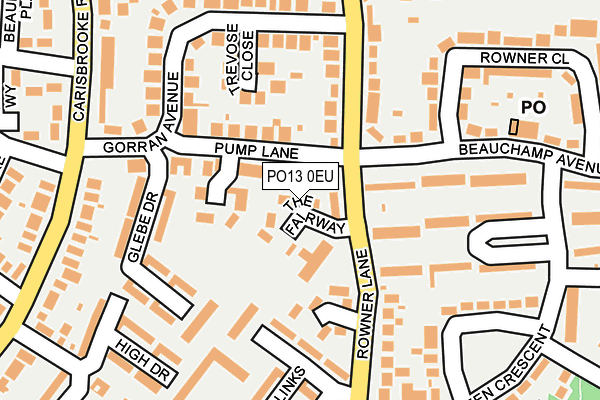 PO13 0EU map - OS OpenMap – Local (Ordnance Survey) PO13 0EU map - OS OpenMap – Local (Ordnance Survey)