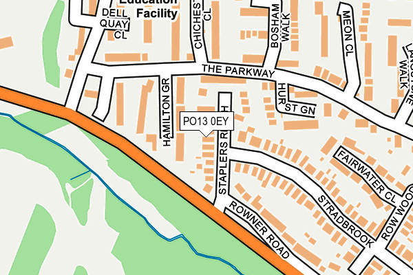 PO13 0EY map - OS OpenMap – Local (Ordnance Survey) PO13 0EY map - OS OpenMap – Local (Ordnance Survey)