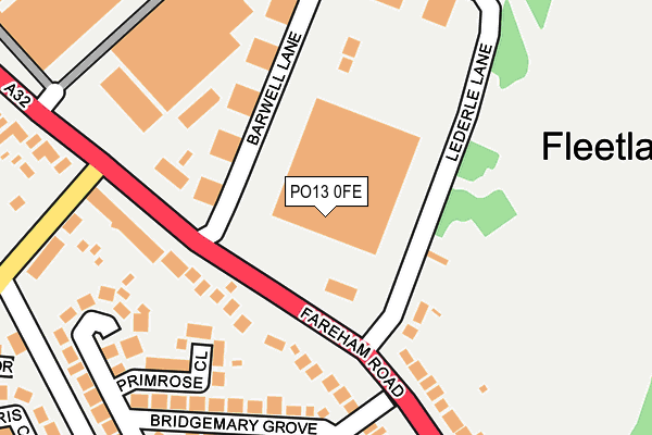 PO13 0FE map - OS OpenMap – Local (Ordnance Survey) PO13 0FE map - OS OpenMap – Local (Ordnance Survey)